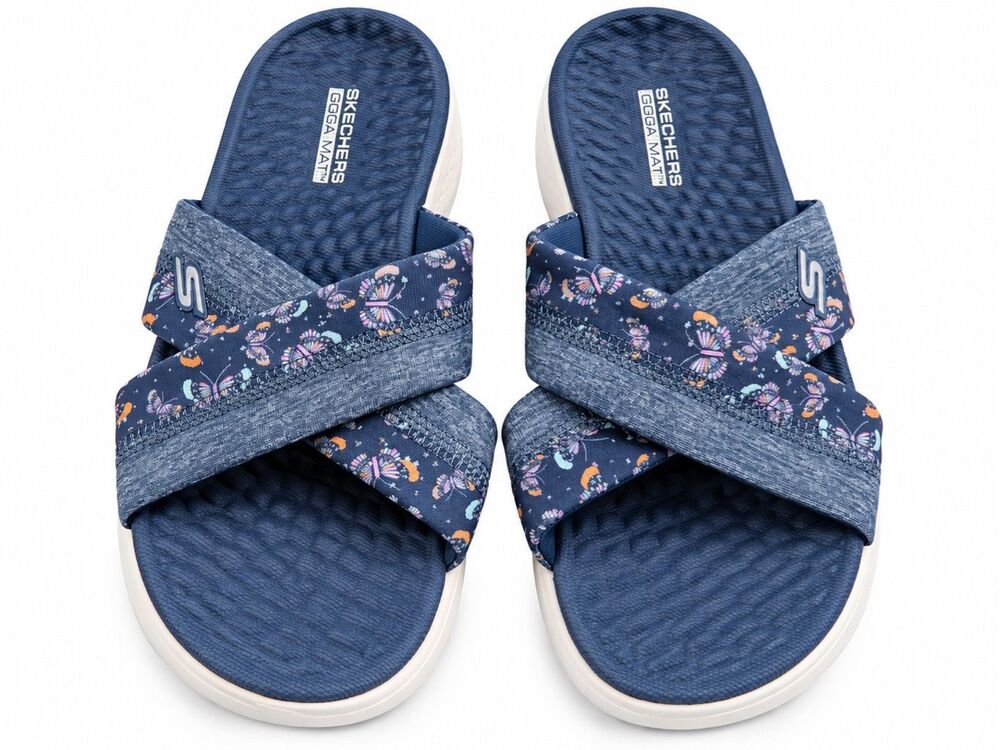 Skechers Women's Go Walk Flex Blue Sandals Size 7 New